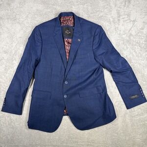 TAZIO Europa Slim Fit Men's Blue Suit Coat Blazer Jacket Size Large
